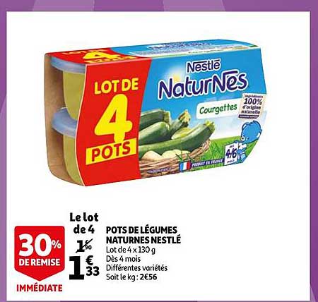 pots de légumes naturnes nestlé
