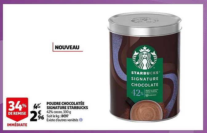 poudre chocolatée signature starbucks