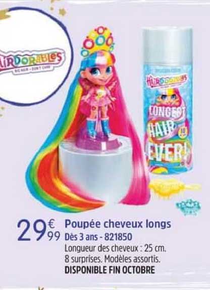 poupée cheveux longs