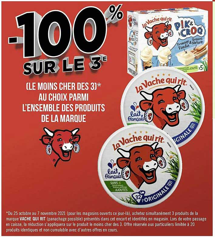 produits de la marque la vache qui rit