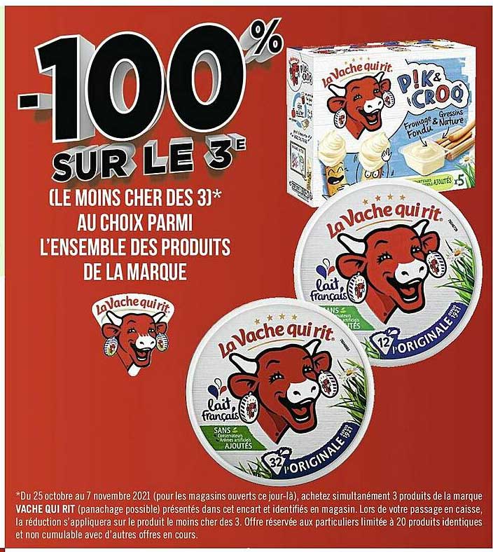 produits de la marque la vache qui rit