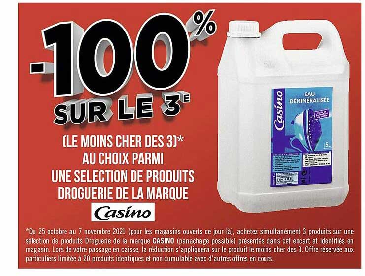 produits droguerie de la marque casino