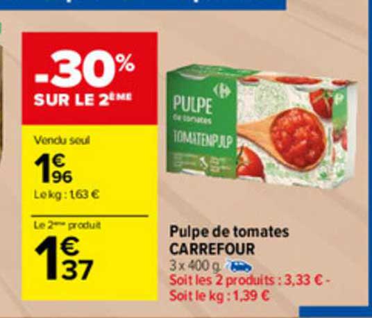 Pulpe De Tomates Carrefour