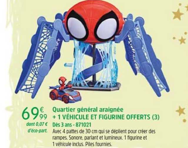 quartier général araignée + 1 véhicule et figurine offerts (3)