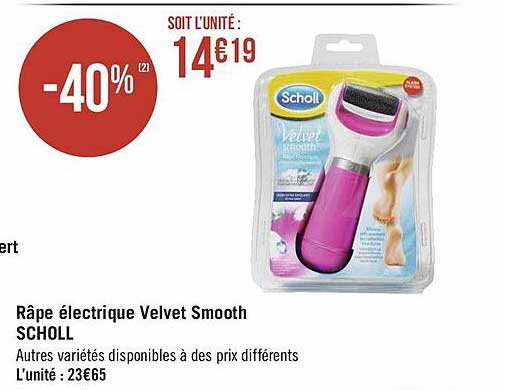 râpe électrique velvet smooth scholl