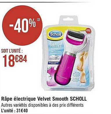 râpe électrique velvet smooth scholl