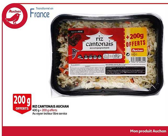 riz cantonais auchan