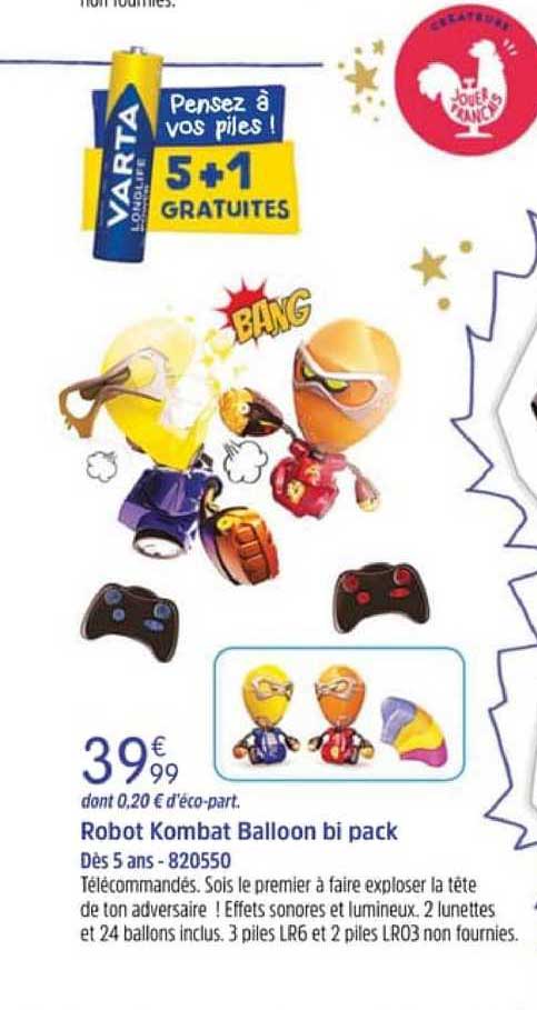 robot kombat balloon bi pack