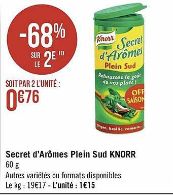 secret d'arômes plein sud knorr