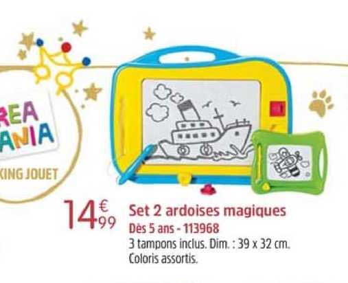 set 2 ardoises magiques crea mania