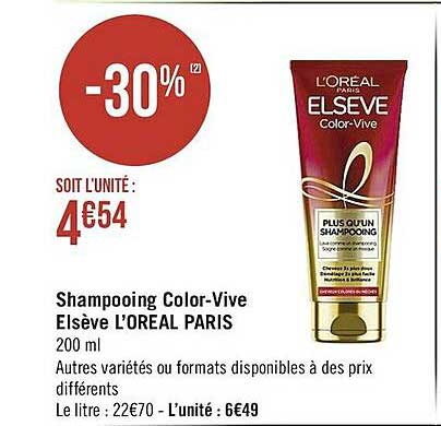 shampooing color-vive elsève l'oréal paris