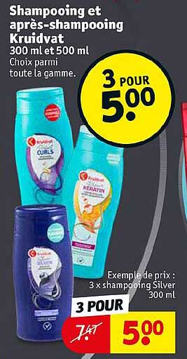 shampooing et après-shampooing kruidvat
