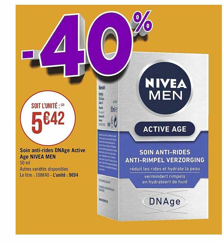soin anti-rides dnage active age nivea men