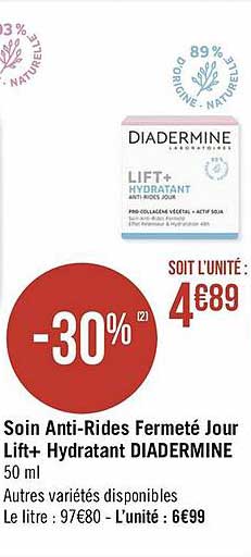 soin anti-rides fermeté jour lift+ hydratant diadermine