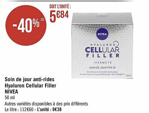 soin de jour anti-rides hyaluron cellular filler nivea