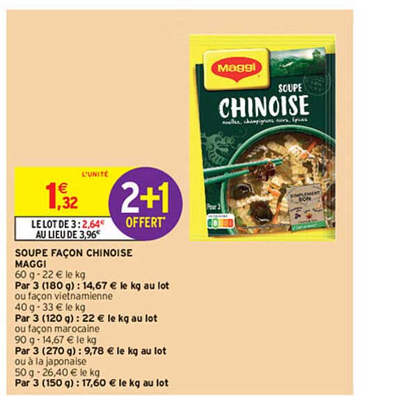 soupe façon chinoise maggi