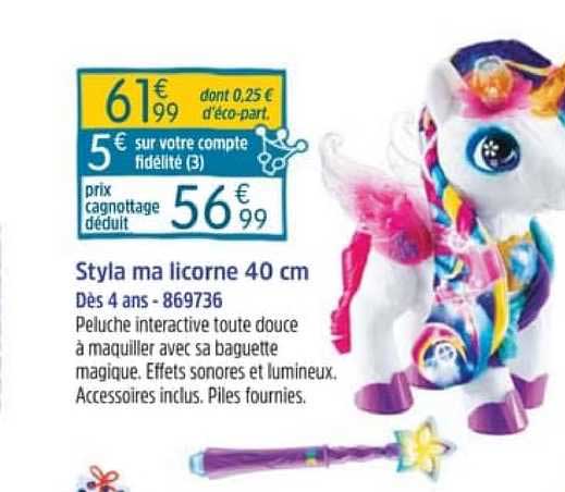 styla ma licorne 40 cm