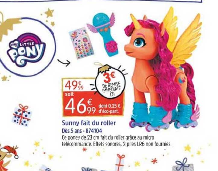 sunny fait du roller my little pony