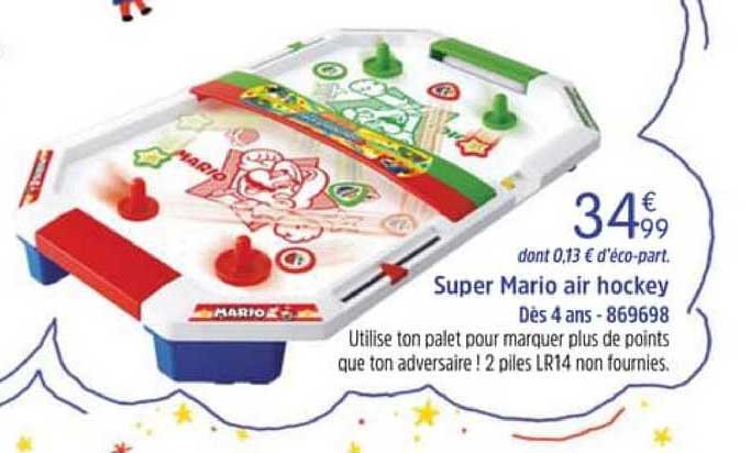 super mario air hockey