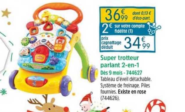 super trotteur parlant 2-en-1