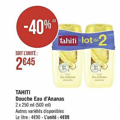 tahiti douche eau d'ananas