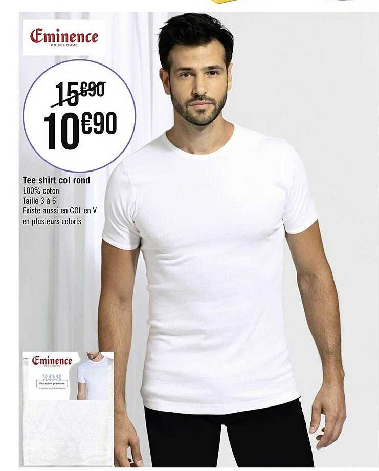 tee shirt col rond éminence