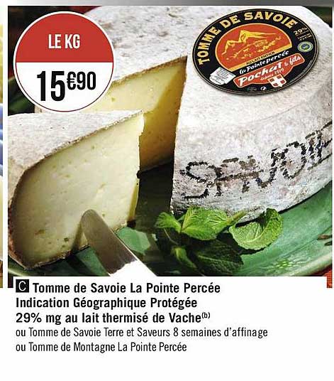 tomme de savoie la pointe percée indication géographique protégée