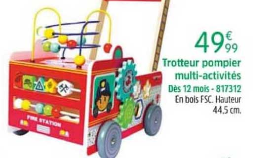 trotteur pompier multi-activités