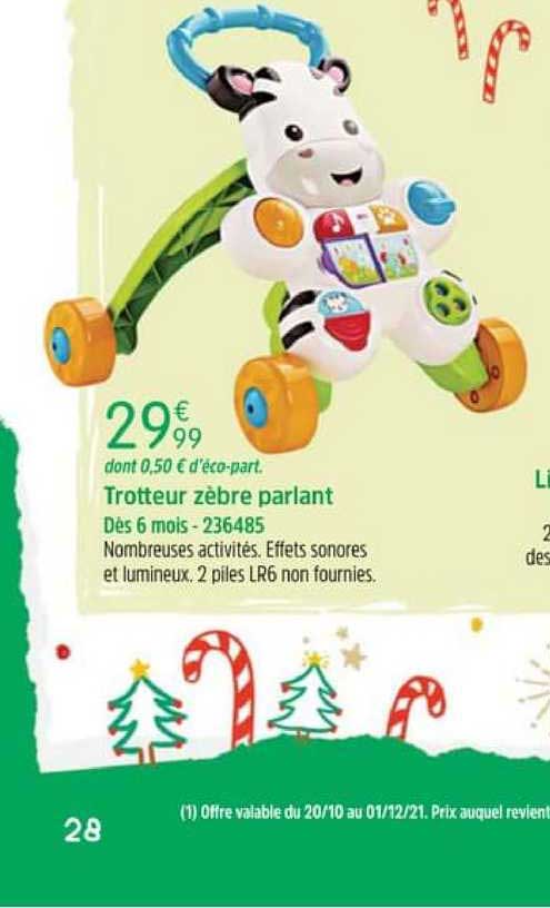 trotteur zèbre parlant