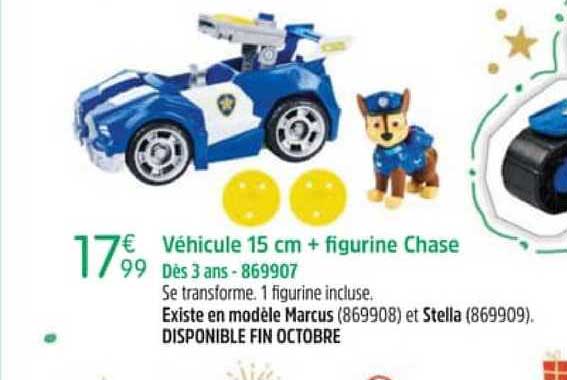 Véhicule 15 Cm + Figurine Chase