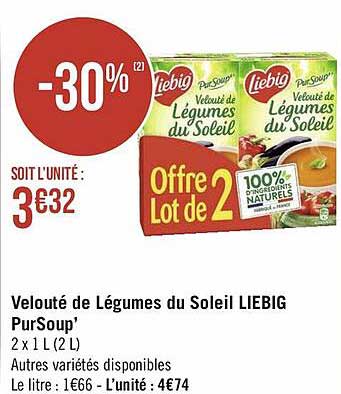 Velouté De Légumes Du Soleil Liebig PurSoup'