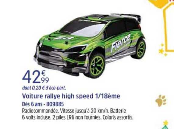 voiture rallye high speed 1-18ème