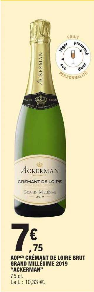 Aop Créamant De Loire Brut Grand Millésime 2019 "ackerman"