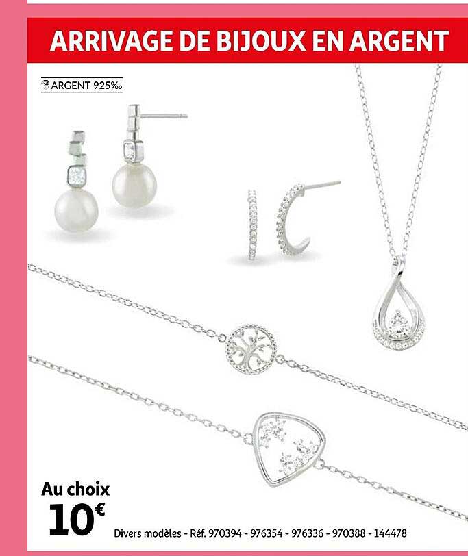 arrivage de bijoux en argent