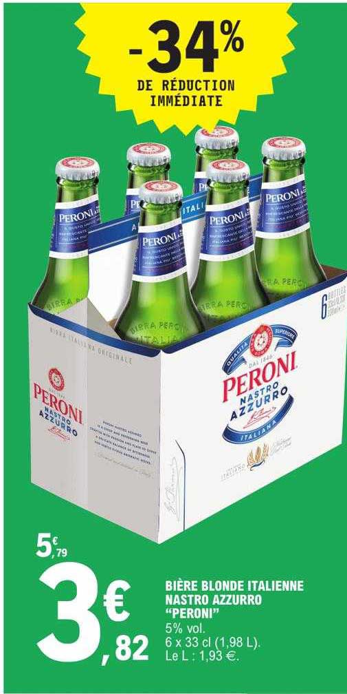 bière blonde italienne nastro azzurro "peroni"