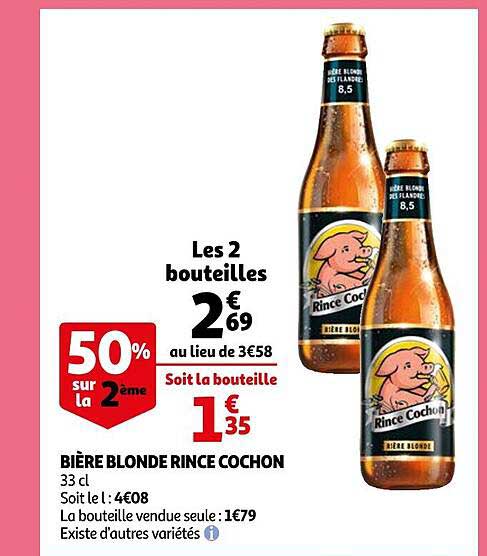 bière blonde rince cochon