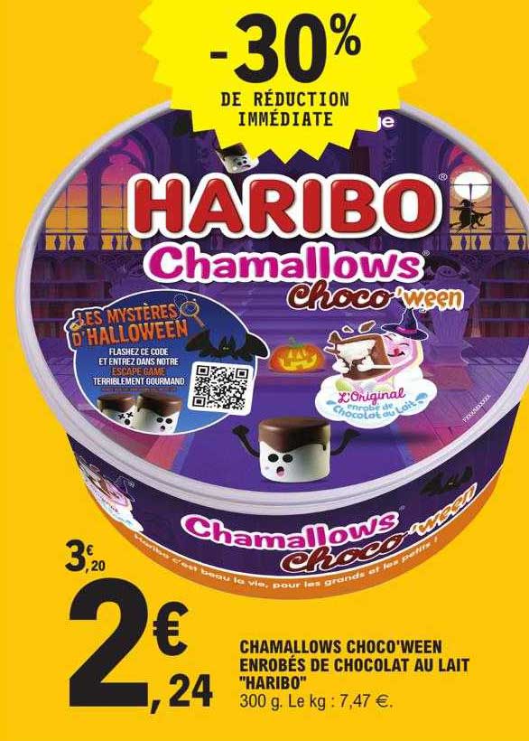 Chamallows Choco'ween Enrobés De Chocolat Au Lait "haribo"
