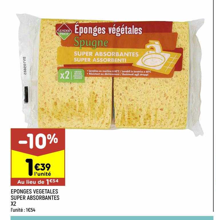 éponges végétales super absorbantes