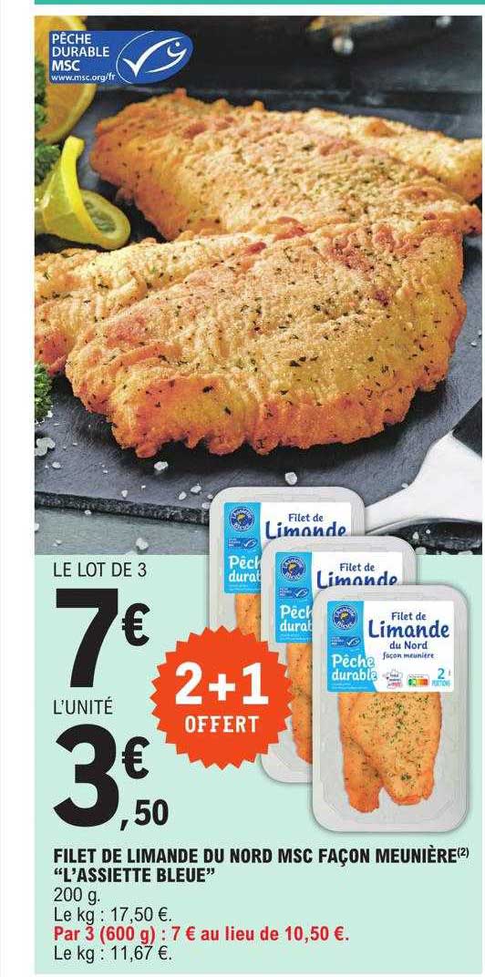 filet de limande du nord msc façon meunière "l'assiette bleue"