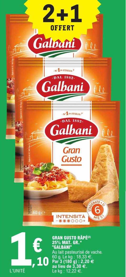 gran gusto râpé 25% mat.gr. "galbani"