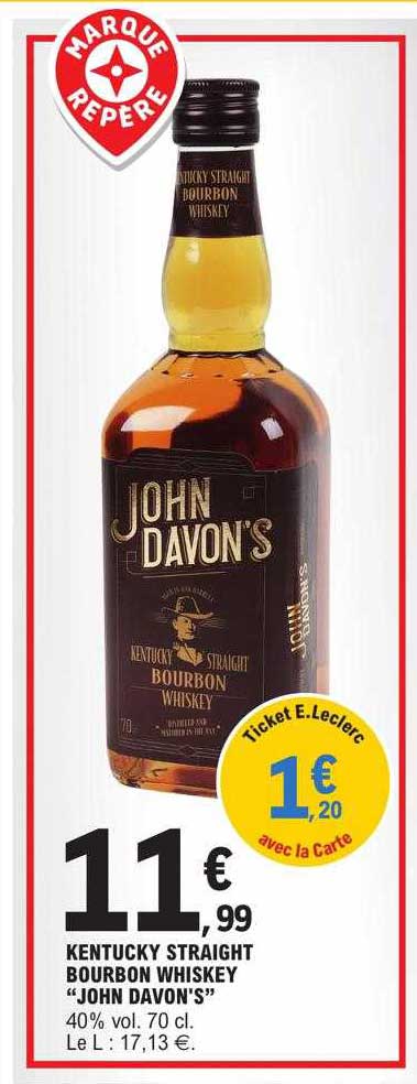 kentucky straight bourbon whiskey "john davon's"