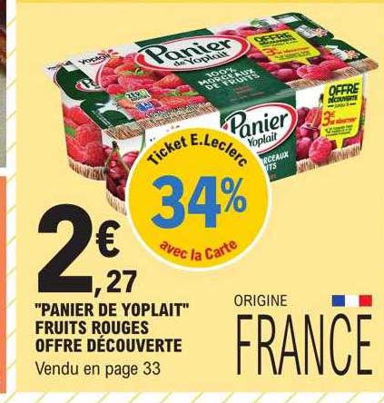 "panier De Yoplait" Fruits Rouges Offre Découverte