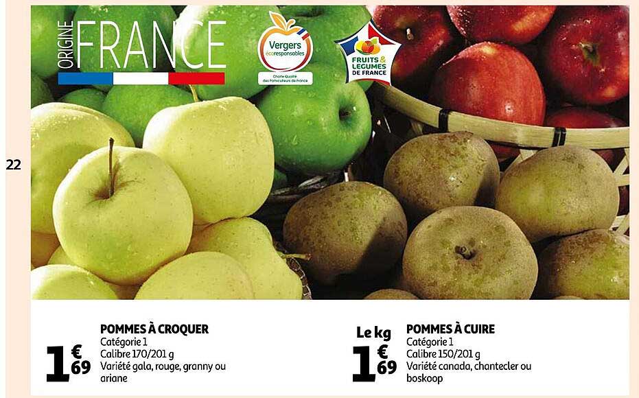 pommes à croquer, pommes à cuire