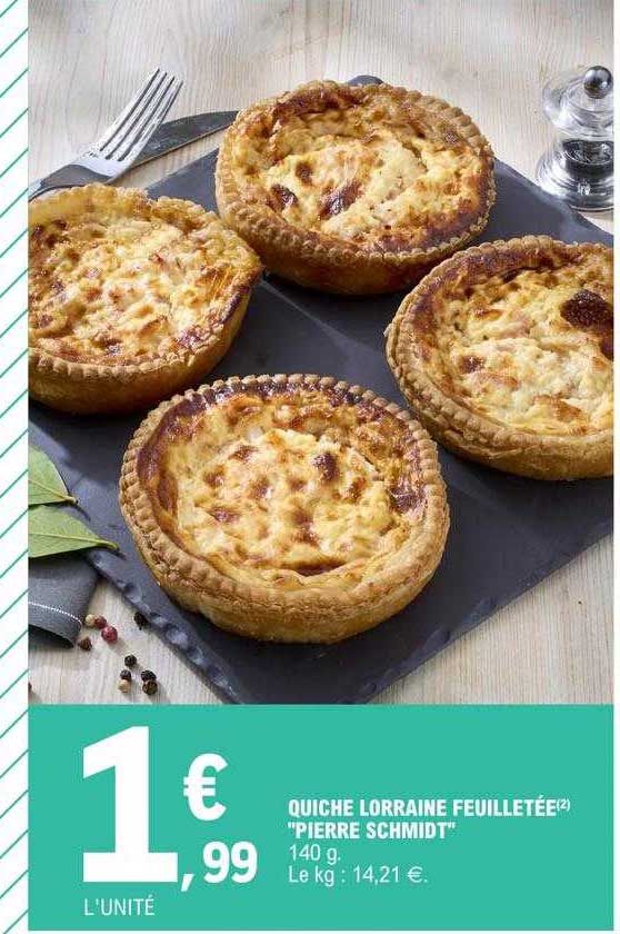 quiche lorraine feuilletée "pierre schmidt"
