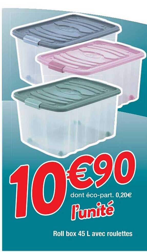 roll box 45l avec roulettes