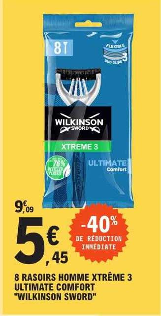 8 rasoirs homme xtrême 3 ultimate comfort "wilkinson sword"
