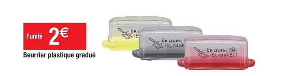 beurrier plastique gradué