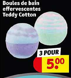 boules de bain effervescentes teddy cotton