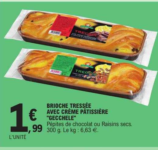 brioche tressée avec crème pâtissière "gecchele"