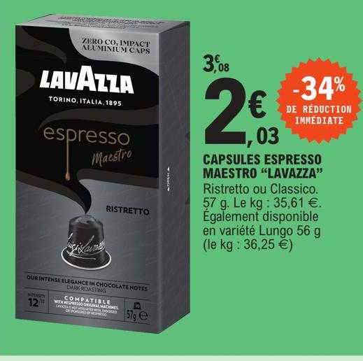 capsules espresso maestro "lavazza"